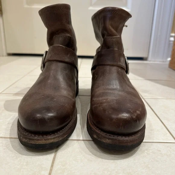 Frye Brown Leather Ankle Boots - Picture 4 of 12